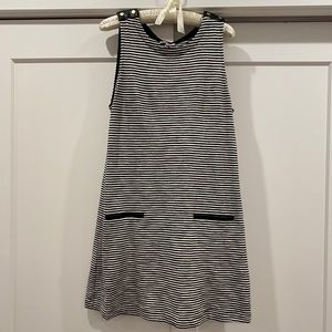 Juicy Couture Striped Dress with Leather Details